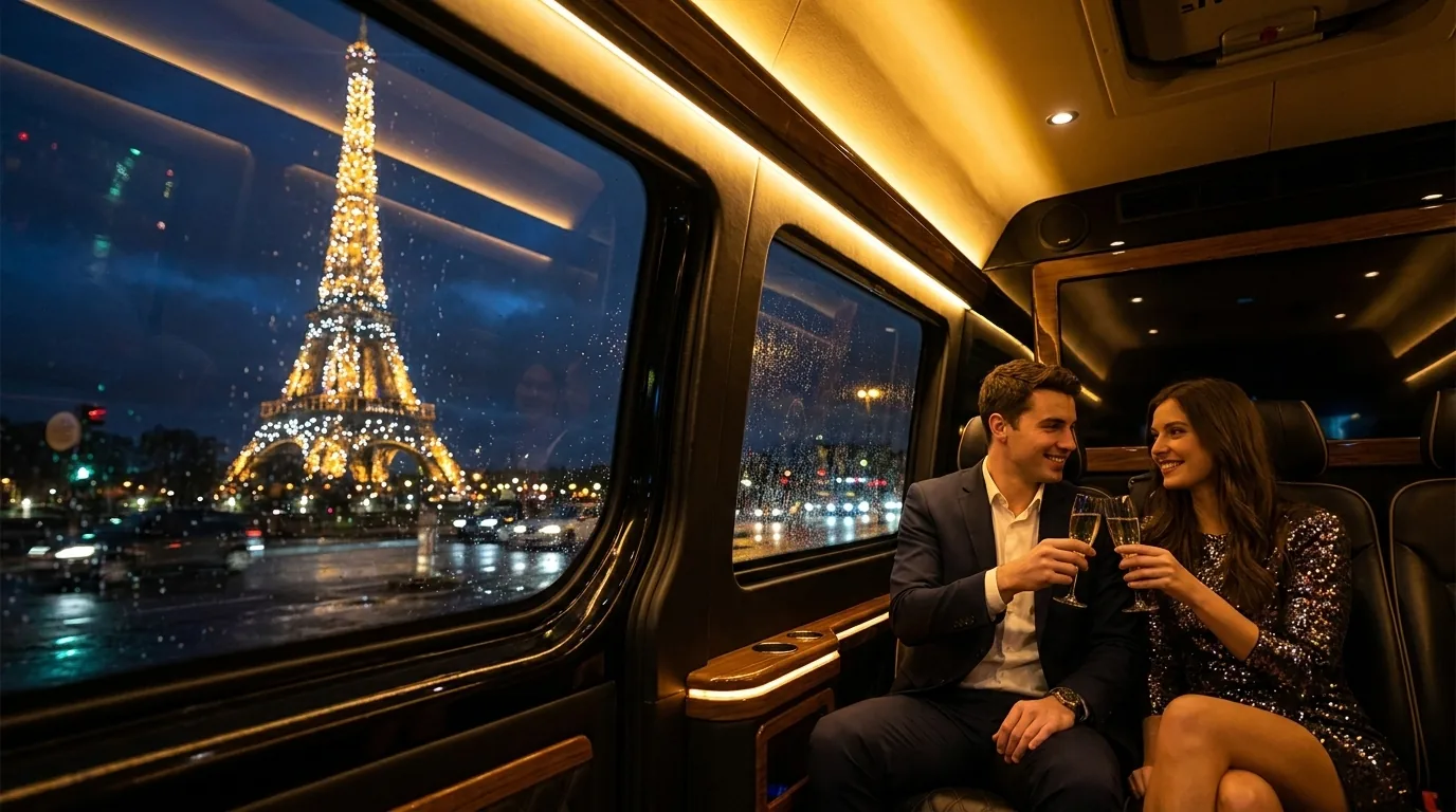 Excursion Love & Trip depuis Paris en autocar avec chauffeur — LGD Paris, 3 heures (19h - 22h)